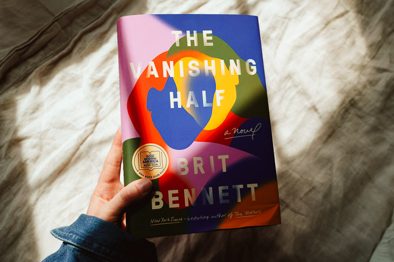 The Vanishing Half by Brit Bennett, cover art by Lauren Peters-Collaer